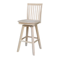 International Concepts Mission Bar Height Stool, with Swivel, 30" Seat Height, Unfinished S-263SW